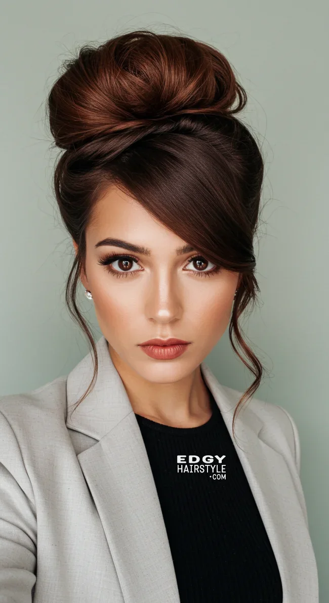 13. Upscale Asymmetrical Bun | 15 Formal Hairstyles For Timeless Beauty