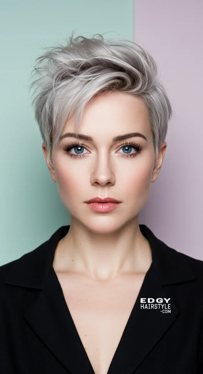 7. Textured Pixie Cut | 15 Hairstyle Ideas For Round Face And Thick Hair