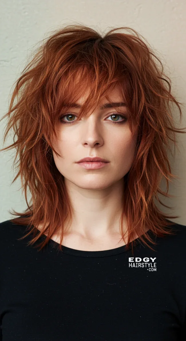 3. Shoulder-Length Shag Cut | 15 Hairstyle Ideas For Round Face And Thick Hair