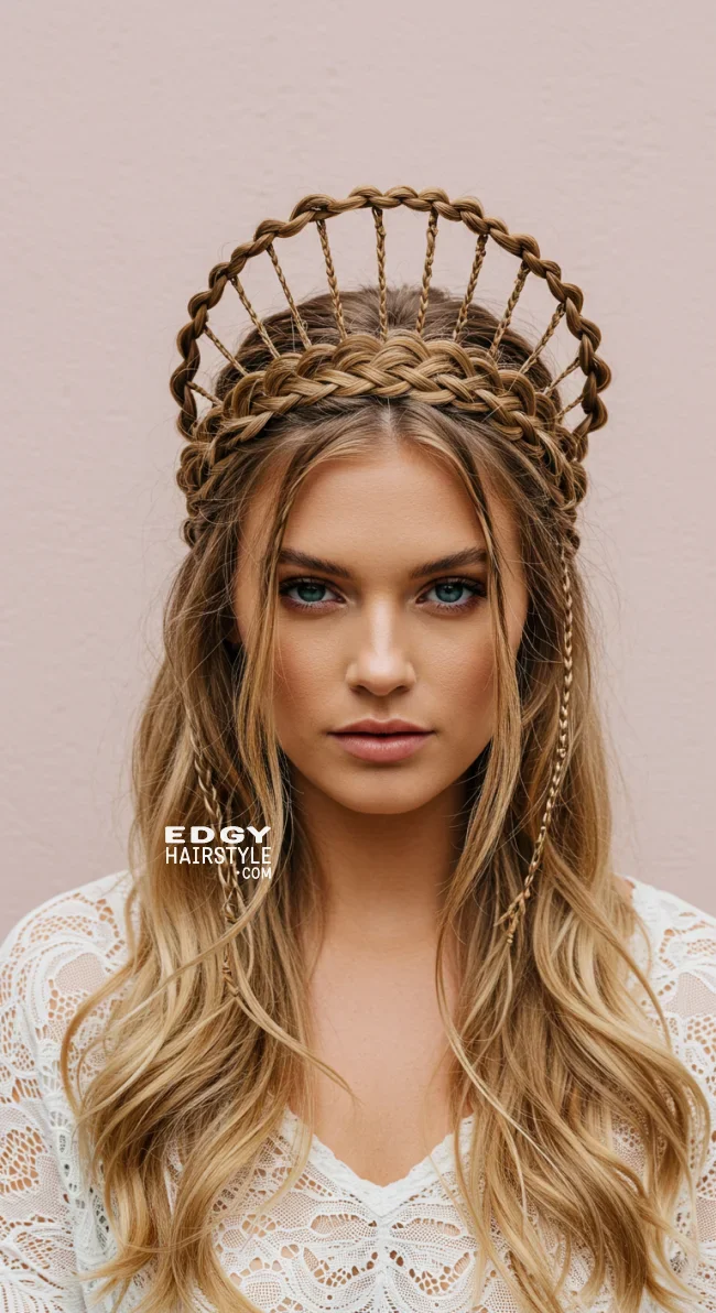 3. Bohemian Braided Crown | Perfect Wedding Hairstyles: Timeless Trends For Your Special Day