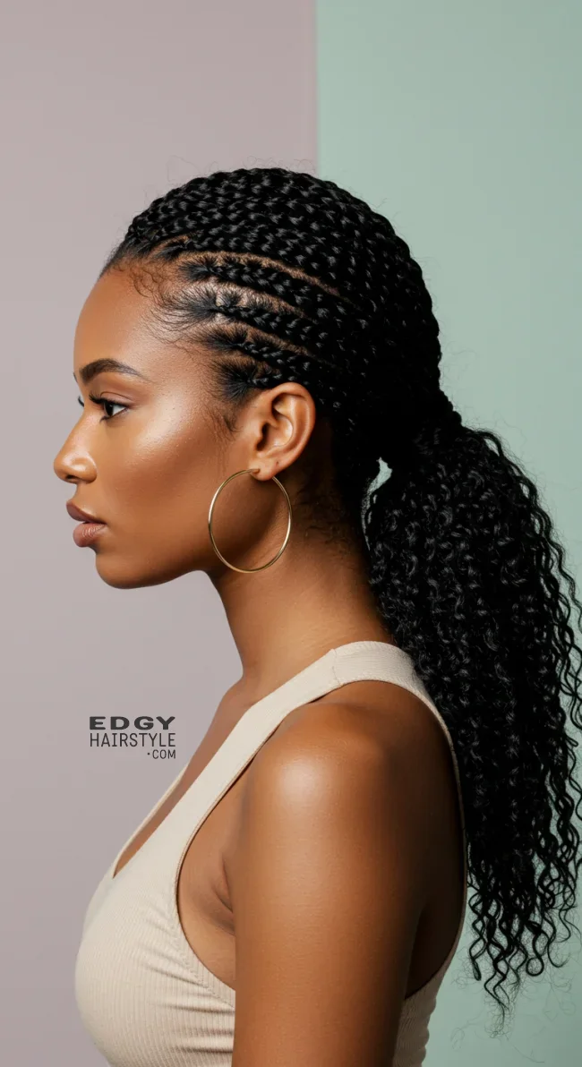 8. Flat Twist Ponytail | 10 Simple Flat Twist Styles For Quick Everyday Looks