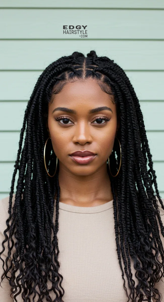 4. Flat Twist Crown Braid | 10 Simple Flat Twist Styles For Quick Everyday Looks