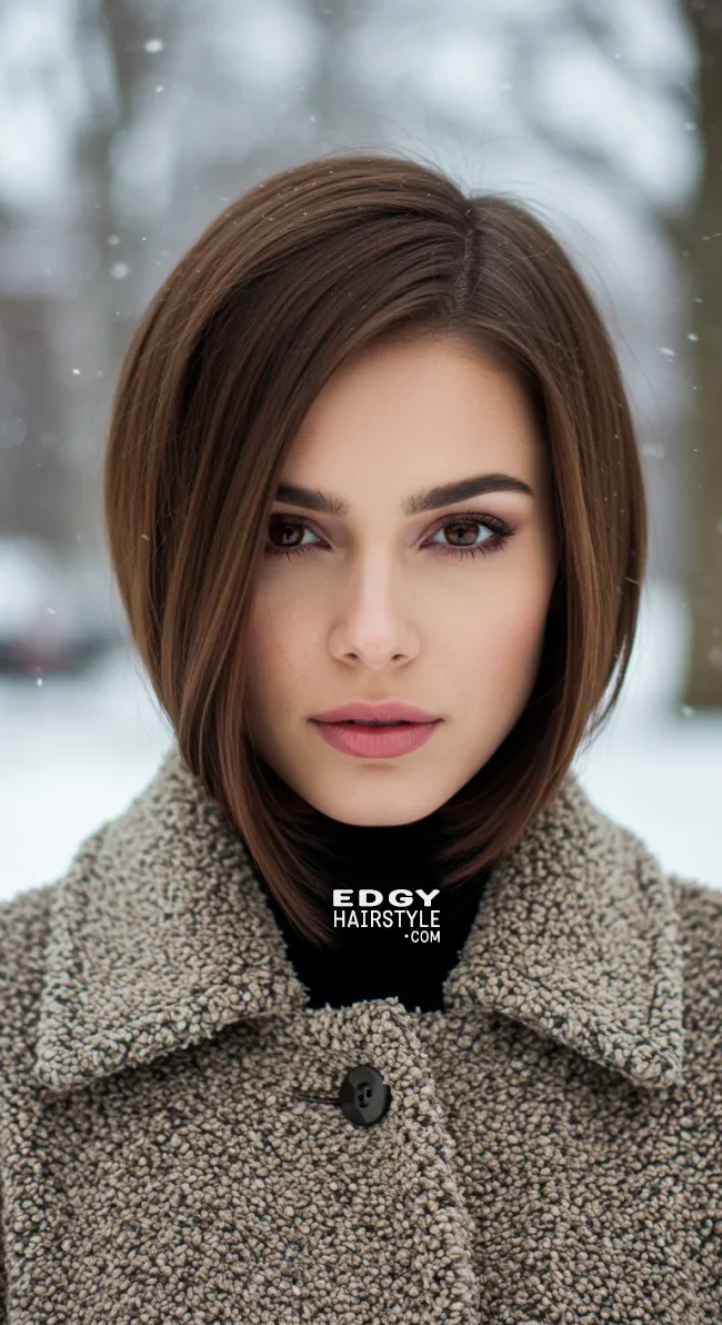 8. Chin-Length Bob with Side Part | Hairstyle Trends For Winter 2025: 10 Hottest Haircuts