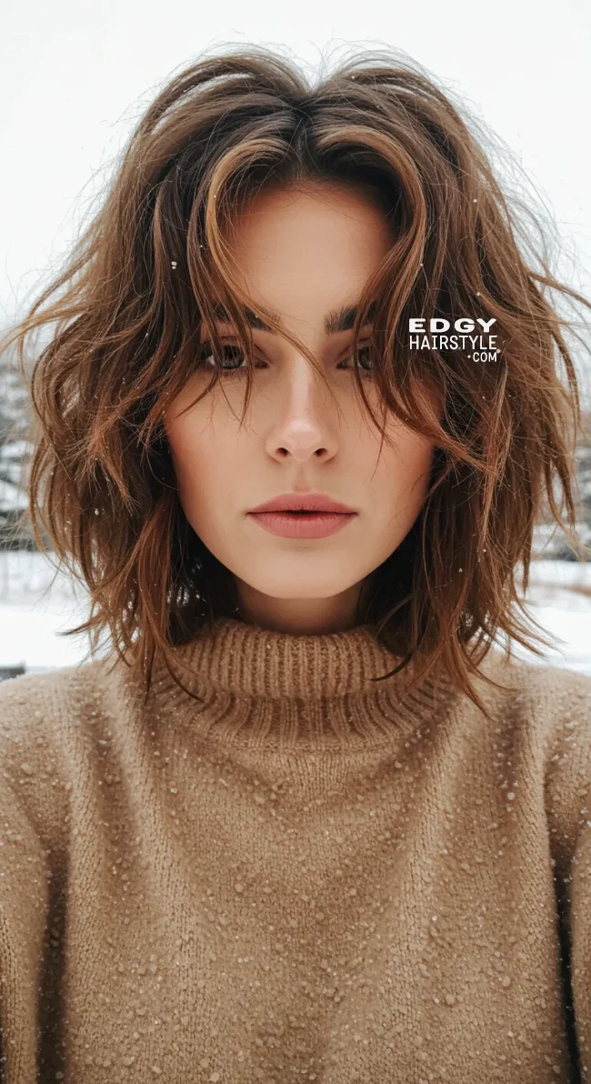 6. Shaggy Lob | Hairstyle Trends For Winter 2025: 10 Hottest Haircuts