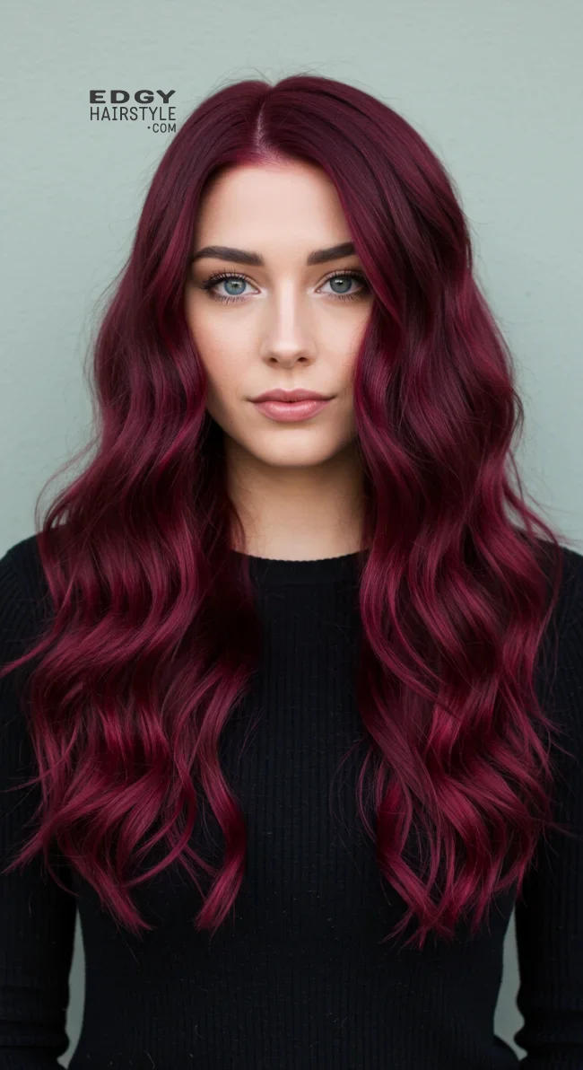 10. Burgundy Soft Waves | Winter’s Hottest Hair Color: Top Red Shades To Embrace This Winter