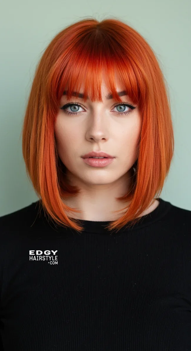 8. Bright Copper Lob | Winter’s Hottest Hair Color: Top Red Shades To Embrace This Winter
