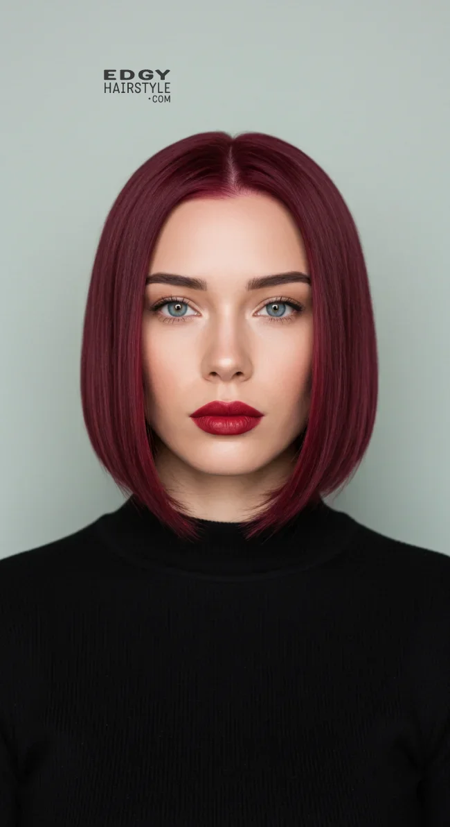 3. Deep Cherry Red Bob | Winter’s Hottest Hair Color: Top Red Shades To Embrace This Winter
