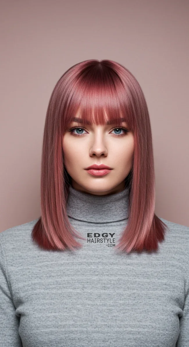 14. Rosewood Blunt Cut | Winter’s Hottest Hair Color: Top Red Shades To Embrace This Winter