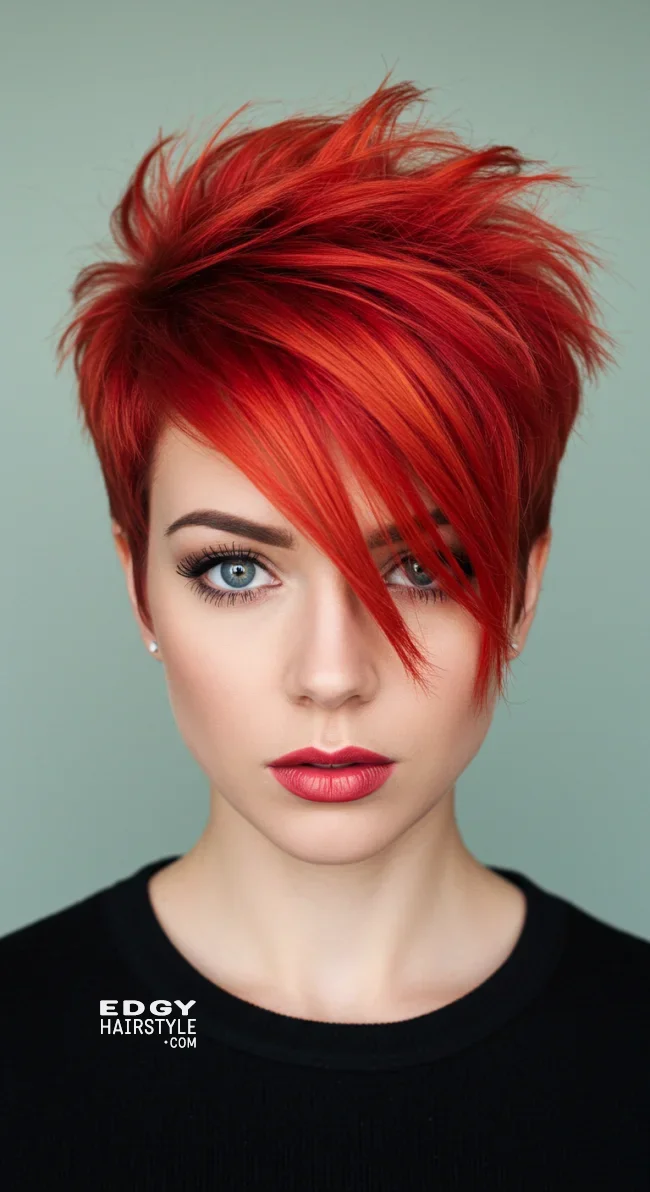 6. Fiery Red Pixie Cut | Winter’s Hottest Hair Color: Top Red Shades To Embrace This Winter