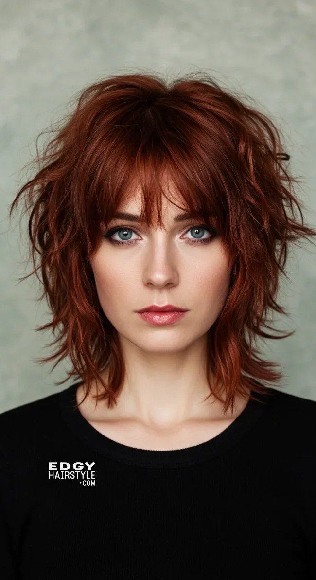 12. Dark Copper Shag Cut | Winter’s Hottest Hair Color: Top Red Shades To Embrace This Winter