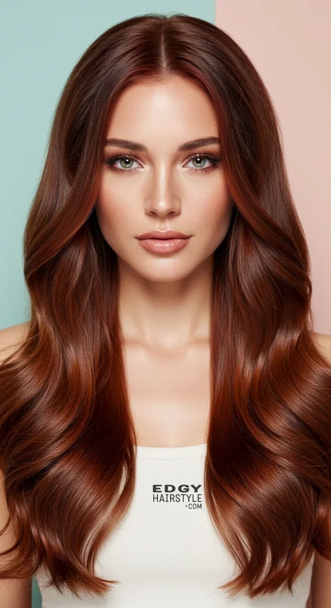 1. Classic Auburn Waves | Winter’s Hottest Hair Color: Top Red Shades To Embrace This Winter
