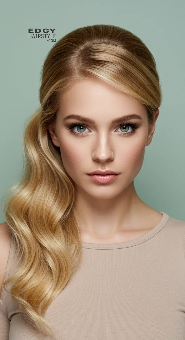 5. Side-Swept Voluminous Ponytail | Ponytail Perfection: Max Volume Boost Hack For Your Ponytail