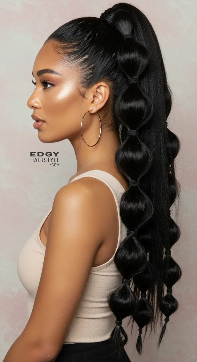 3. Bubble Ponytail | Ponytail Perfection: Max Volume Boost Hack For Your Ponytail