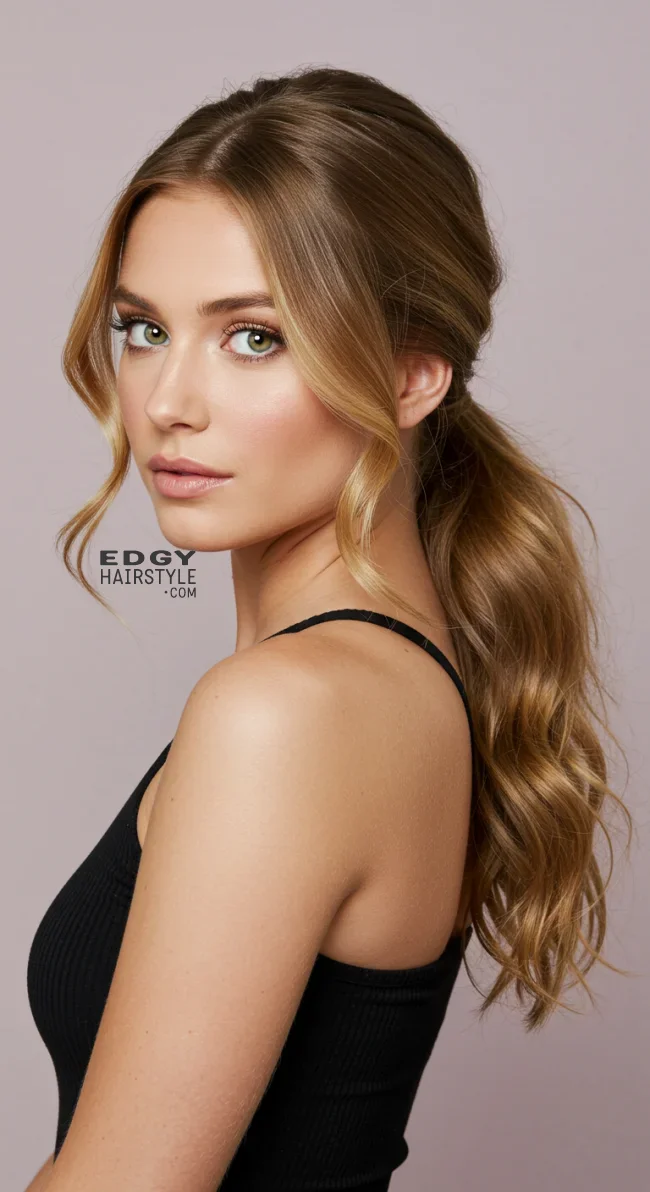 8. Wavy Low Ponytail with Lift | Ponytail Perfection: Max Volume Boost Hack For Your Ponytail