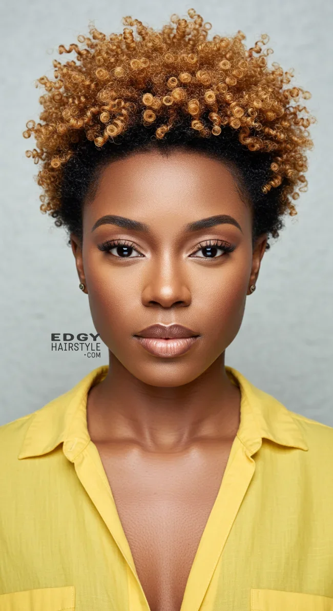 5. Blonde Tapered Fade | Short Natural Fade Haircuts For Black Women