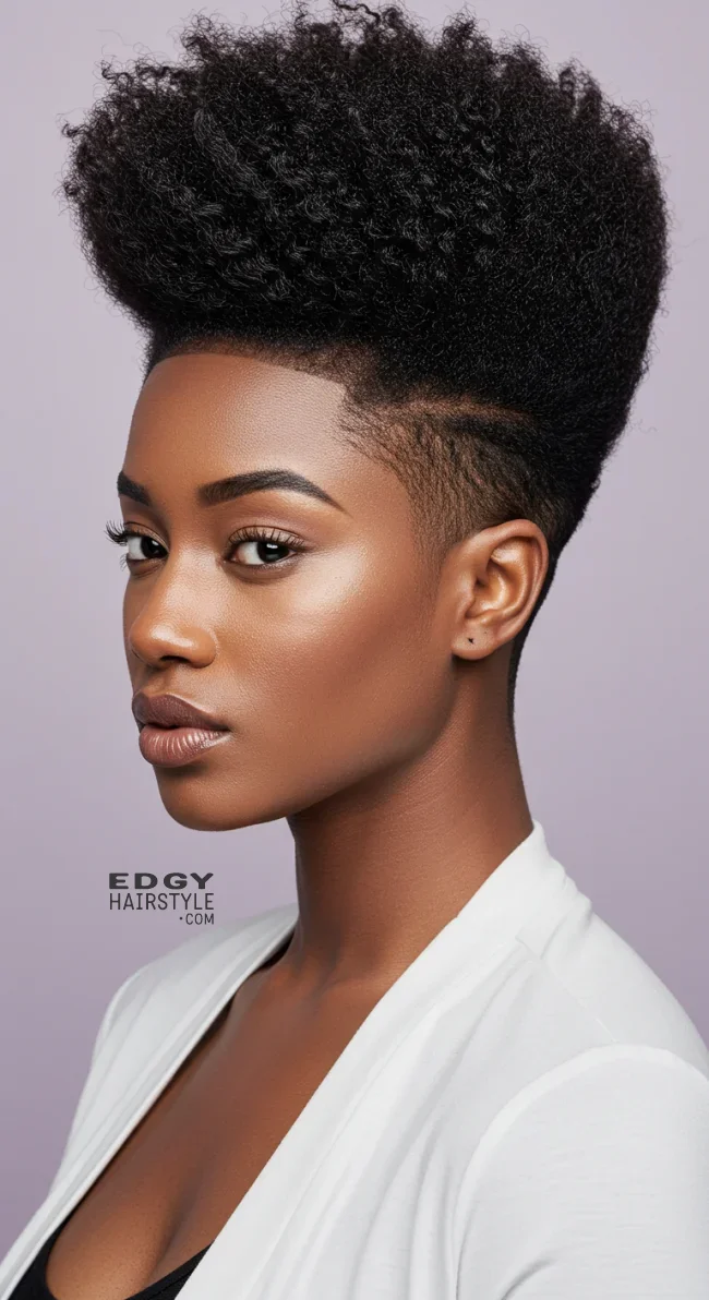 2. High Top Fade | Short Natural Fade Haircuts For Black Women
