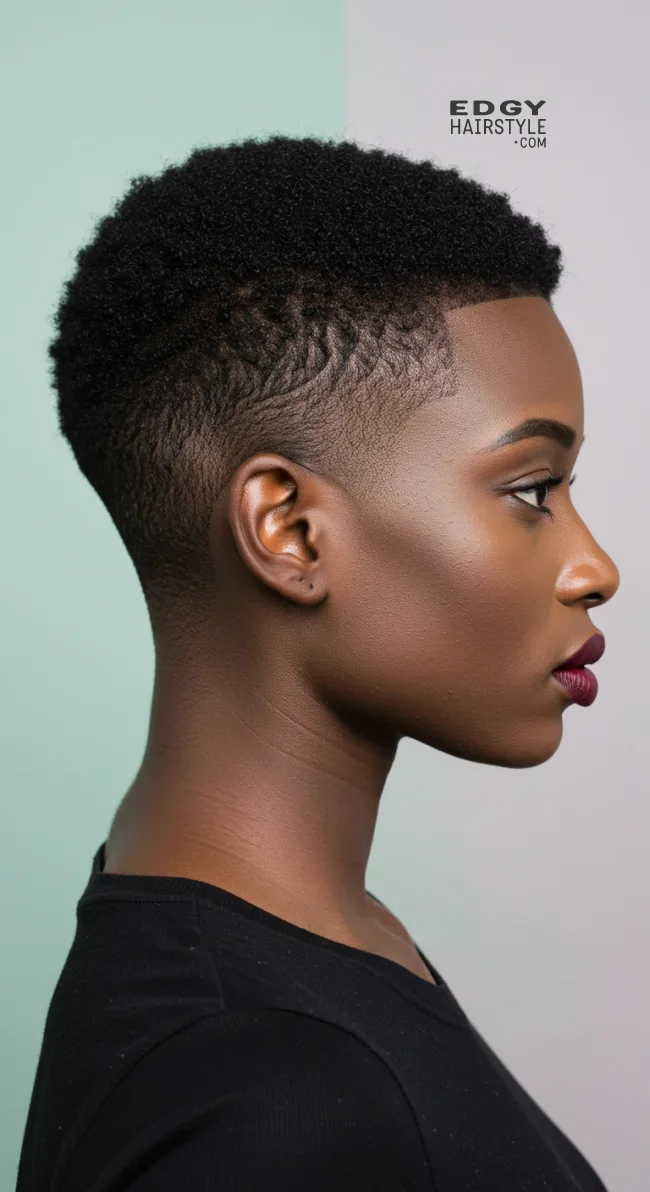 3. Tapered Buzz Cut | Short Natural Fade Haircuts For Black Women