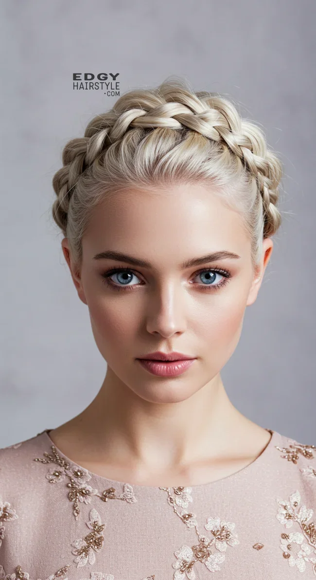 6. Crown Braid | 15 Easy Braided Hairstyles Anyone Can Master