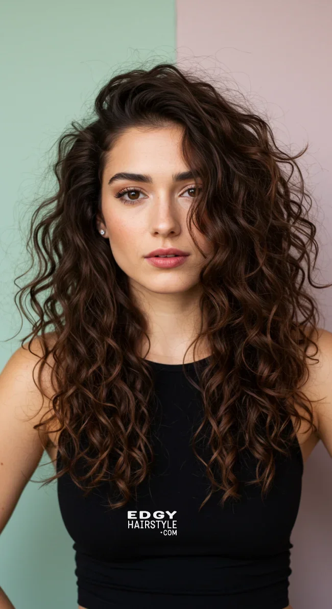 11. Tousled Curls | Brunette Beauty: Unveiling The Trendiest Brown Hairstyles Of The Season