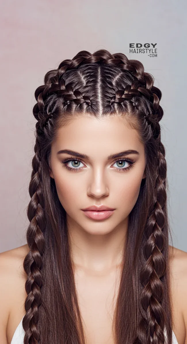 5. Braided Crown | Brunette Beauty: Unveiling The Trendiest Brown Hairstyles Of The Season