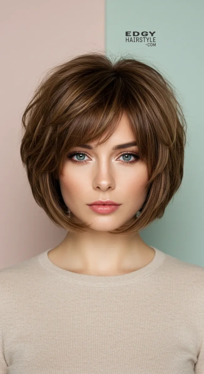 4. Voluminous Feathered Bob | 8 Unique Short Fluffy Haircuts For A Fresh &Amp; Youthful Style