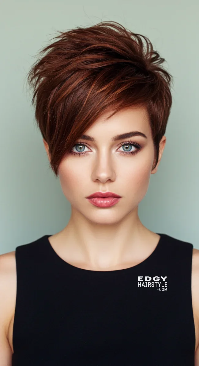 3. Pixie Cut with Side-Swept Bangs | Top Volume-Boosting Haircuts For Thin Hair