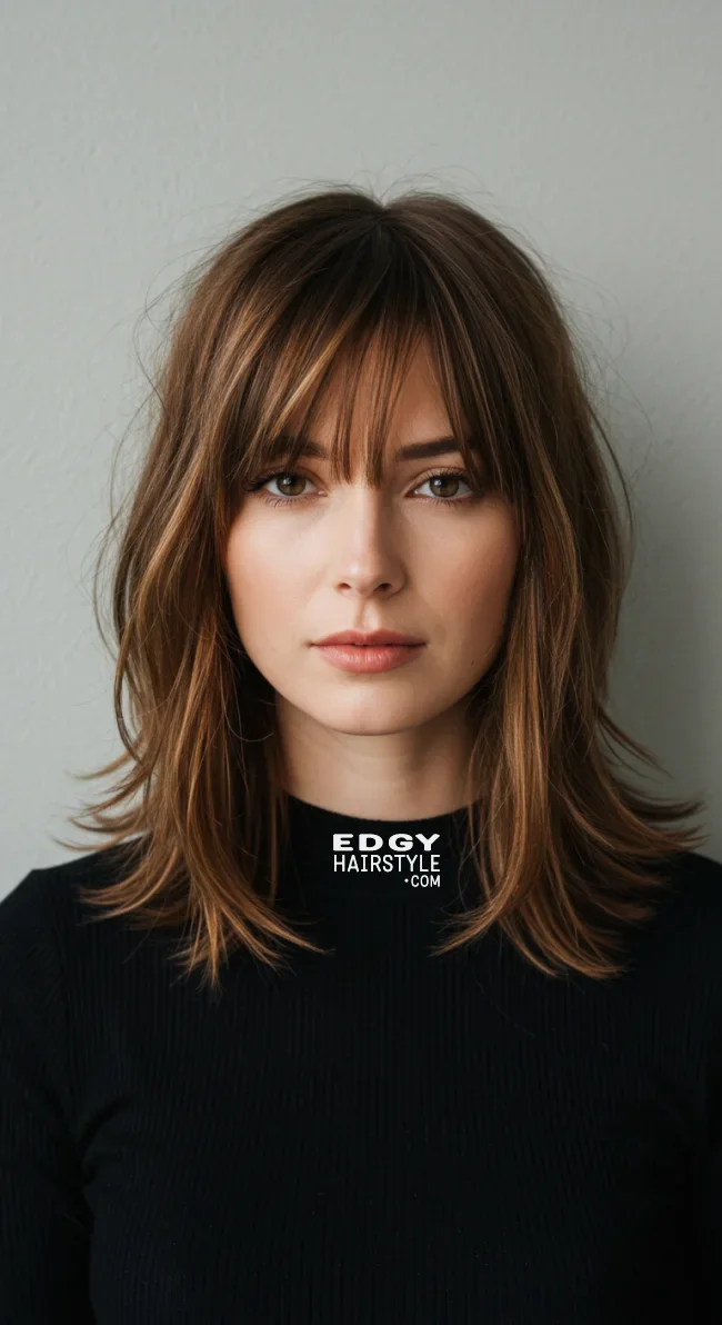10. Wispy Bangs with Layers | Top Volume-Boosting Haircuts For Thin Hair