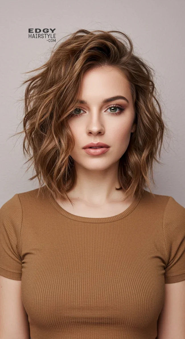 4. Choppy Lob (Long Bob) | Top Volume-Boosting Haircuts For Thin Hair