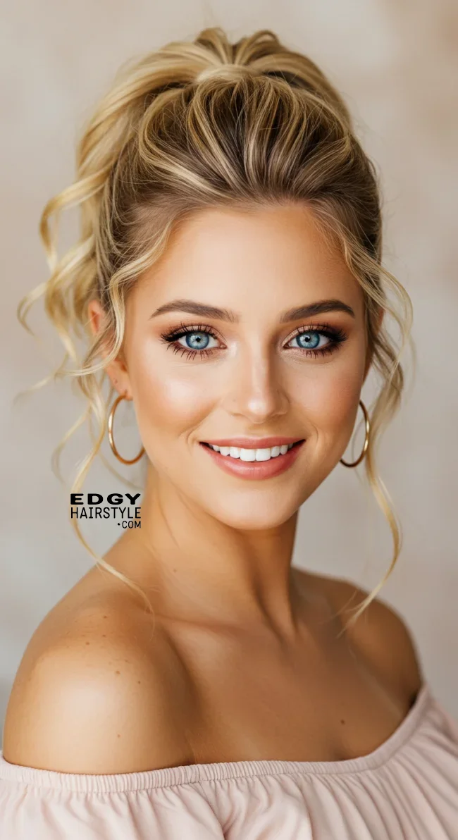 8. Textured Ponytail Updo | Chic And Timeless Updo Hairstyles: Elevate Your Look With These Stunning Updos