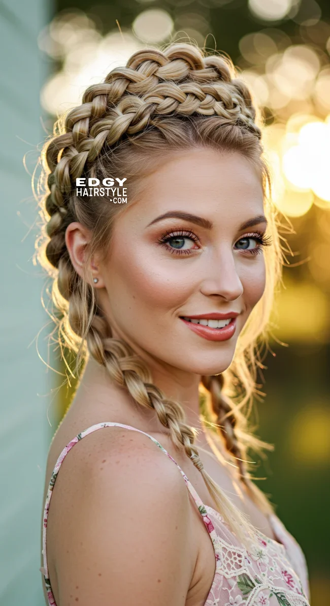 3. Braided Crown | Chic And Timeless Updo Hairstyles: Elevate Your Look With These Stunning Updos