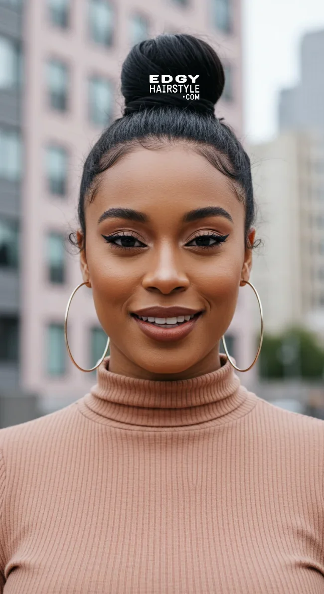 14. Top Knot | Chic And Timeless Updo Hairstyles: Elevate Your Look With These Stunning Updos