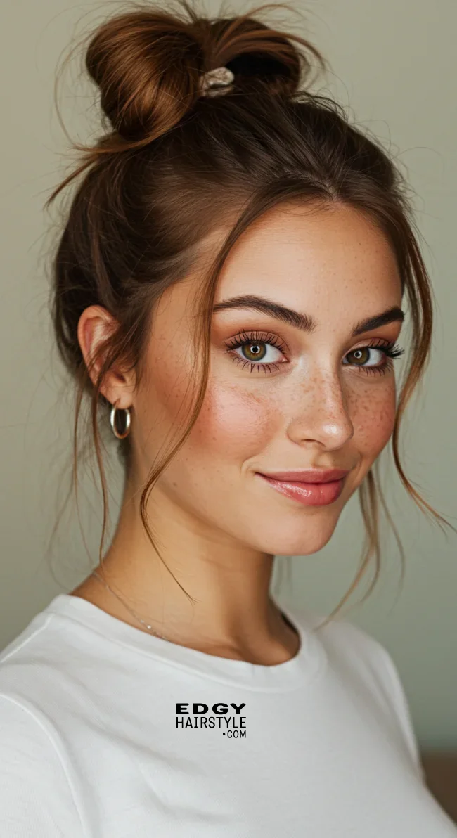 2. Messy Bun | Chic And Timeless Updo Hairstyles: Elevate Your Look With These Stunning Updos