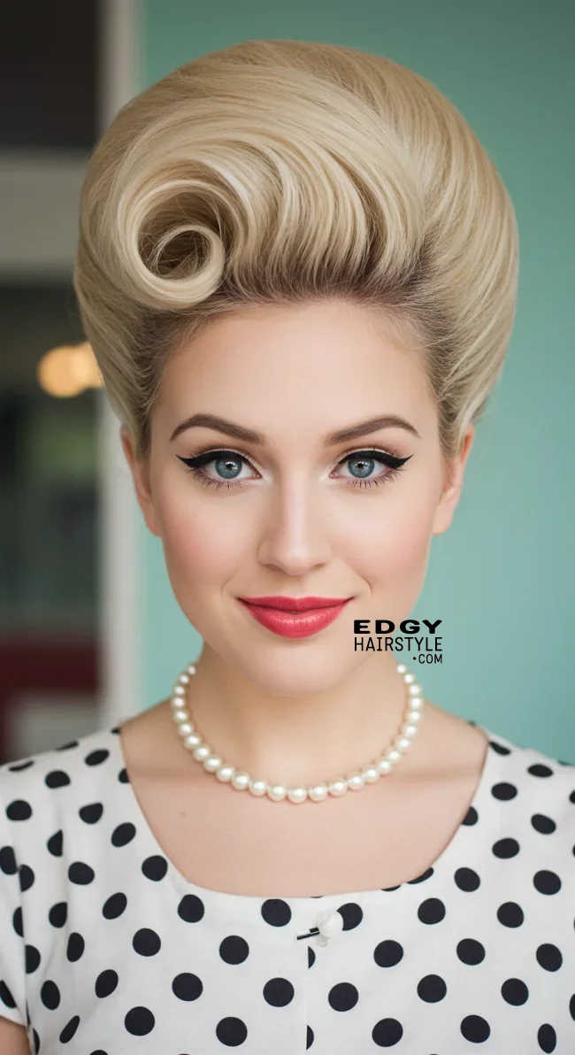 15. Voluminous Beehive | Chic And Timeless Updo Hairstyles: Elevate Your Look With These Stunning Updos