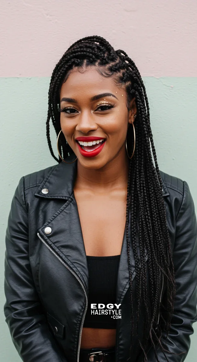 5. Triangle Part Box Braids | Box Braids Hairstyle: A Timeless Elegance In Modern Fashion