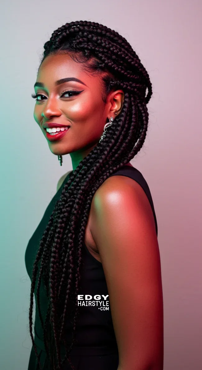 11. Jumbo Box Braids | Box Braids Hairstyle: A Timeless Elegance In Modern Fashion