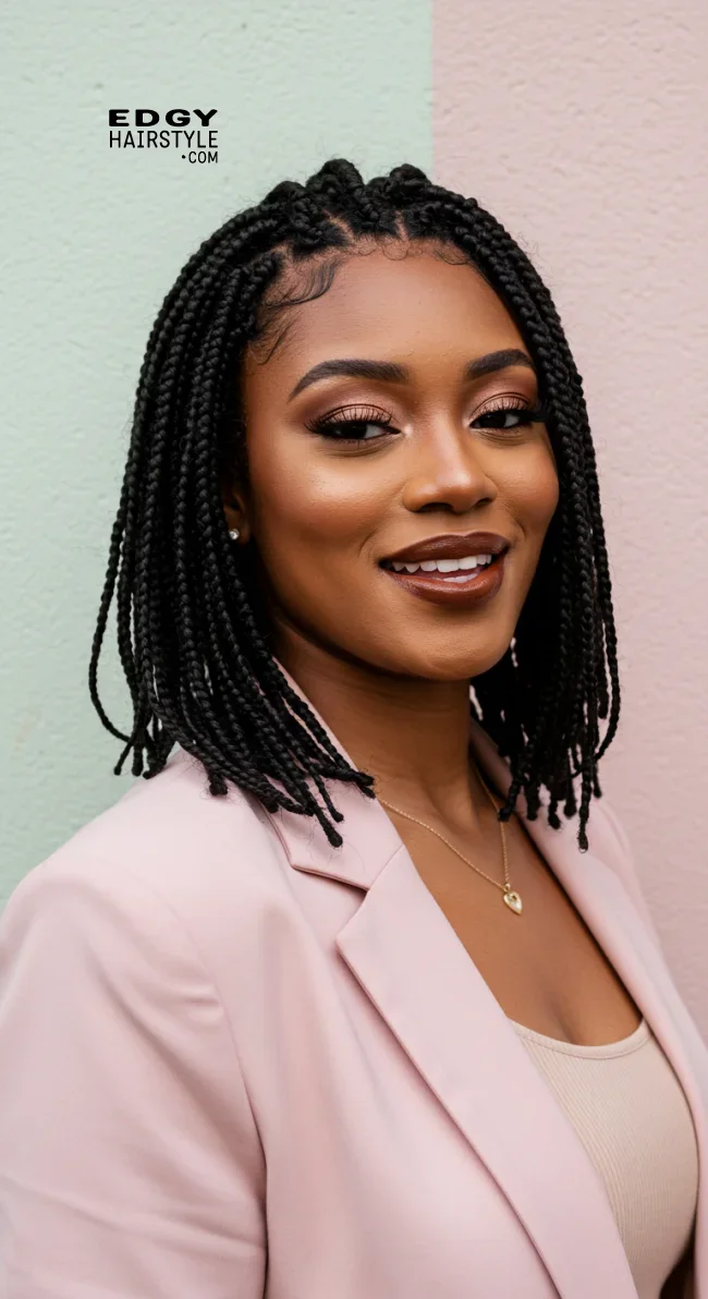 10. Medium-Length Box Braids | Box Braids Hairstyle: A Timeless Elegance In Modern Fashion