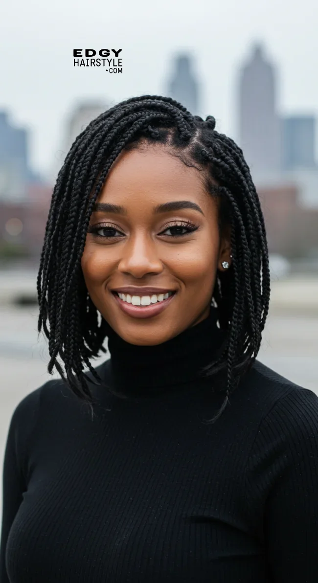 3. Bob-Length Box Braids | Box Braids Hairstyle: A Timeless Elegance In Modern Fashion