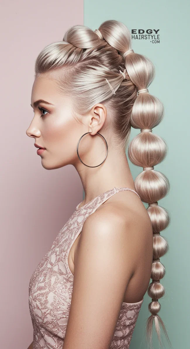 12. Bubble Ponytail | Fantastic Prom And Wedding Ball Hairstyles