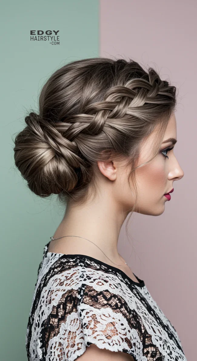 11. Dutch Braid Updo | Fantastic Prom And Wedding Ball Hairstyles