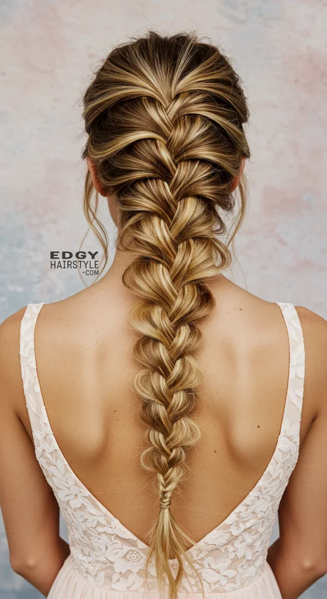 15. Romantic Fishtail Braid | Fantastic Prom And Wedding Ball Hairstyles