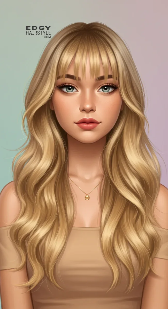 2. Curtain Bangs with Soft Waves | Best Teen Hairstyles: Trendy Looks For Teenagers