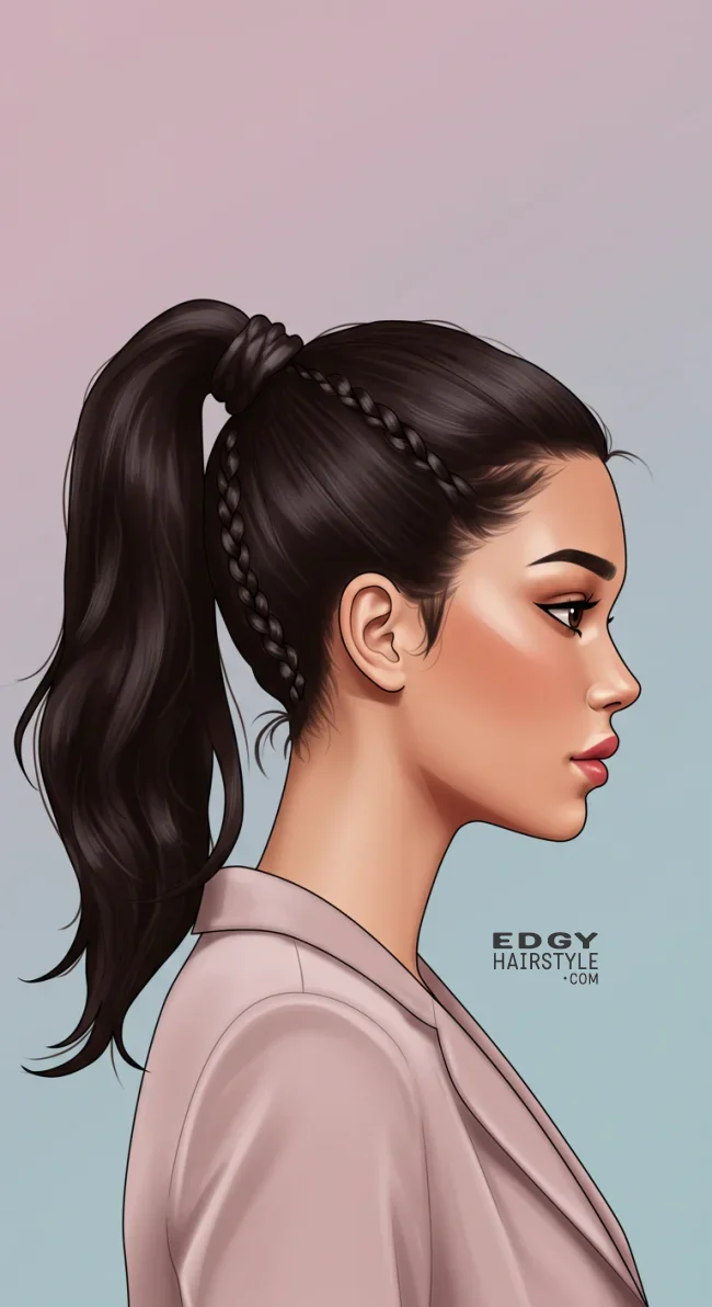 3. High Ponytail with Braided Accents | Best Teen Hairstyles: Trendy Looks For Teenagers