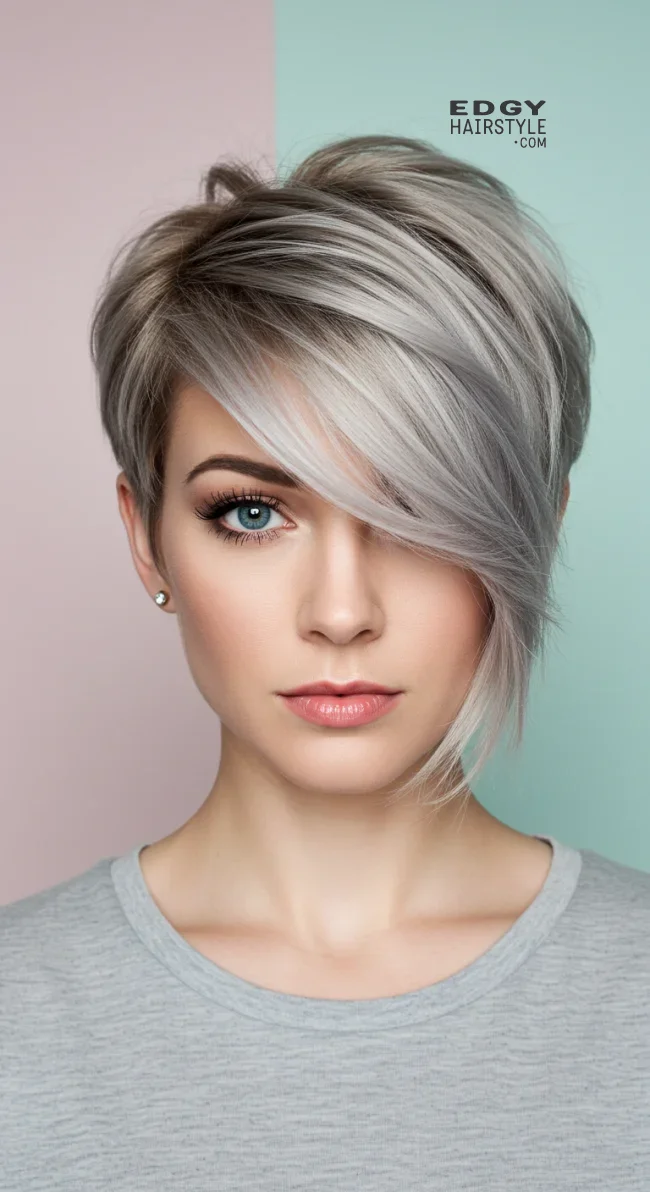 13. Side-Swept Pixie with Volume | Gorgeous Hairstyles That Make Thin Hair Look Thicker And Voluminous
