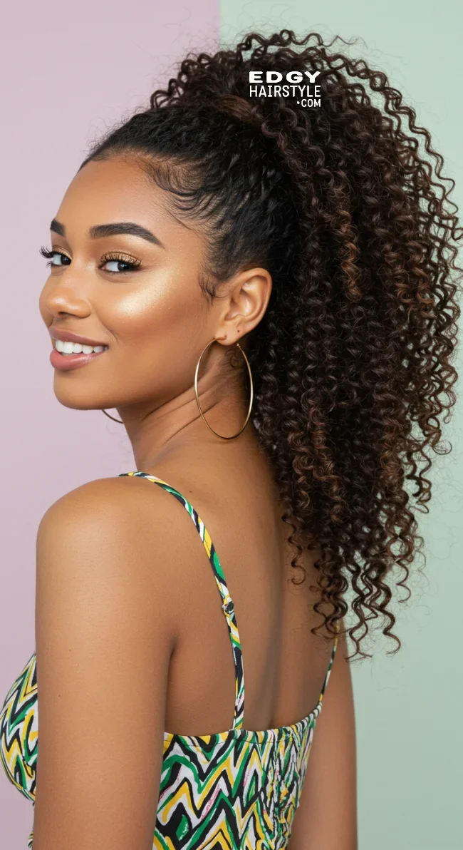 10. Twist-Out Ponytail | Cute Ponytail Hairstyles For Black Girls: Embrace Your Natural Beauty