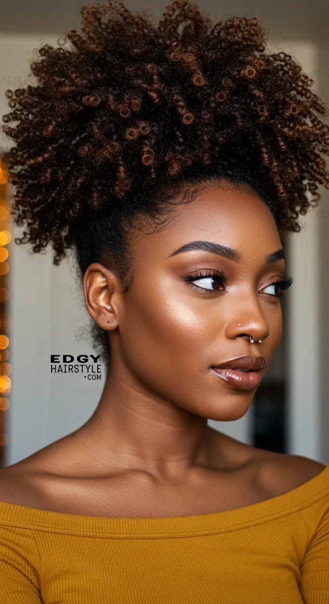 3. Afro Puff Ponytail | Cute Ponytail Hairstyles For Black Girls: Embrace Your Natural Beauty