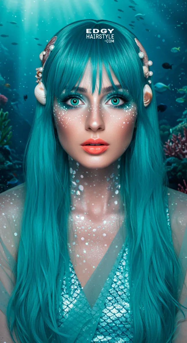 8. Mermaid Waves with Seashell Clips | Easy Halloween Hairstyles Tutorials To Complete Your Costume