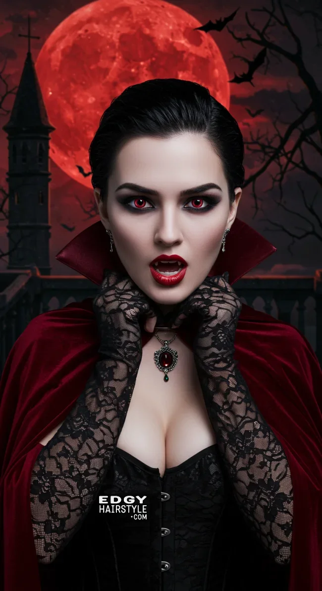 2. Vampire Slick-Back Hair | Easy Halloween Hairstyles Tutorials To Complete Your Costume