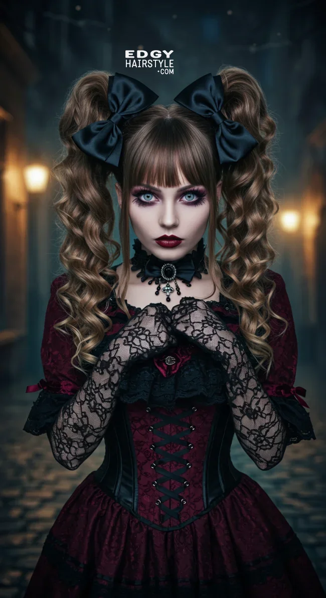 6. Gothic Lolita Pigtails | Easy Halloween Hairstyles Tutorials To Complete Your Costume