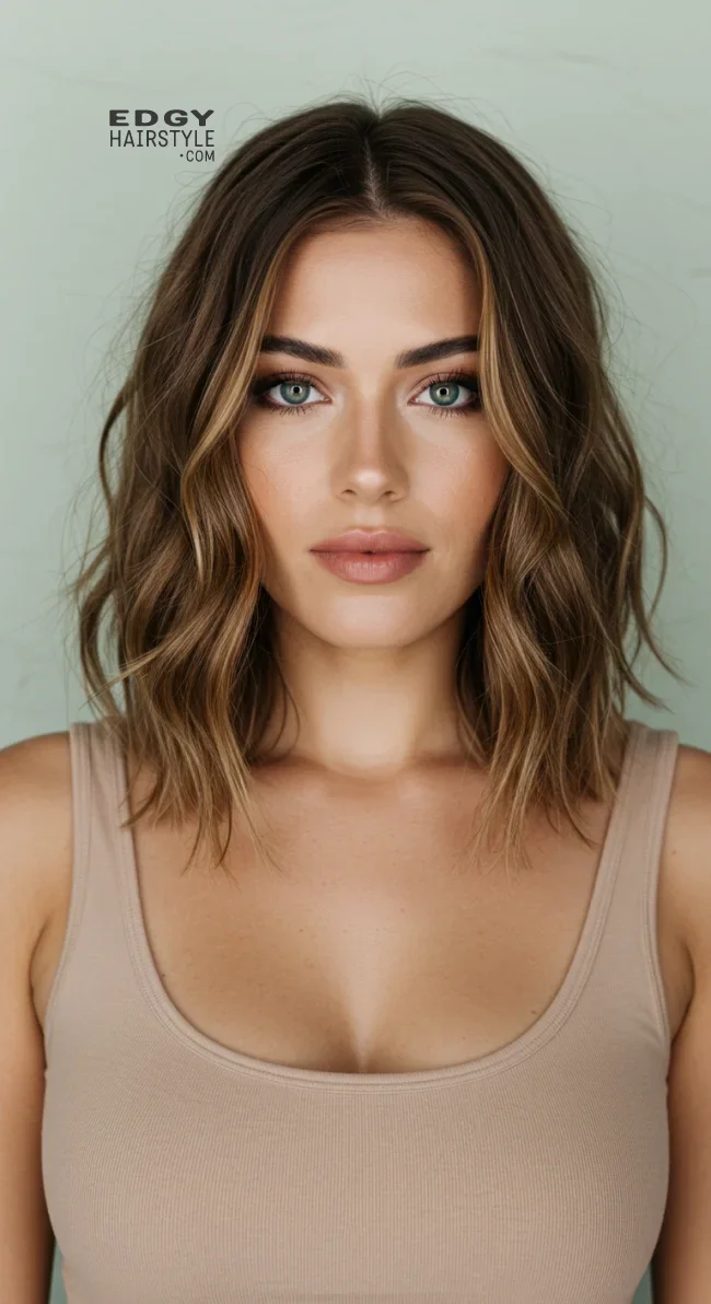 5. Wavy Lob (Long Bob) | 10 Ritzy Female Looks With Short Haircuts For Oval Faces