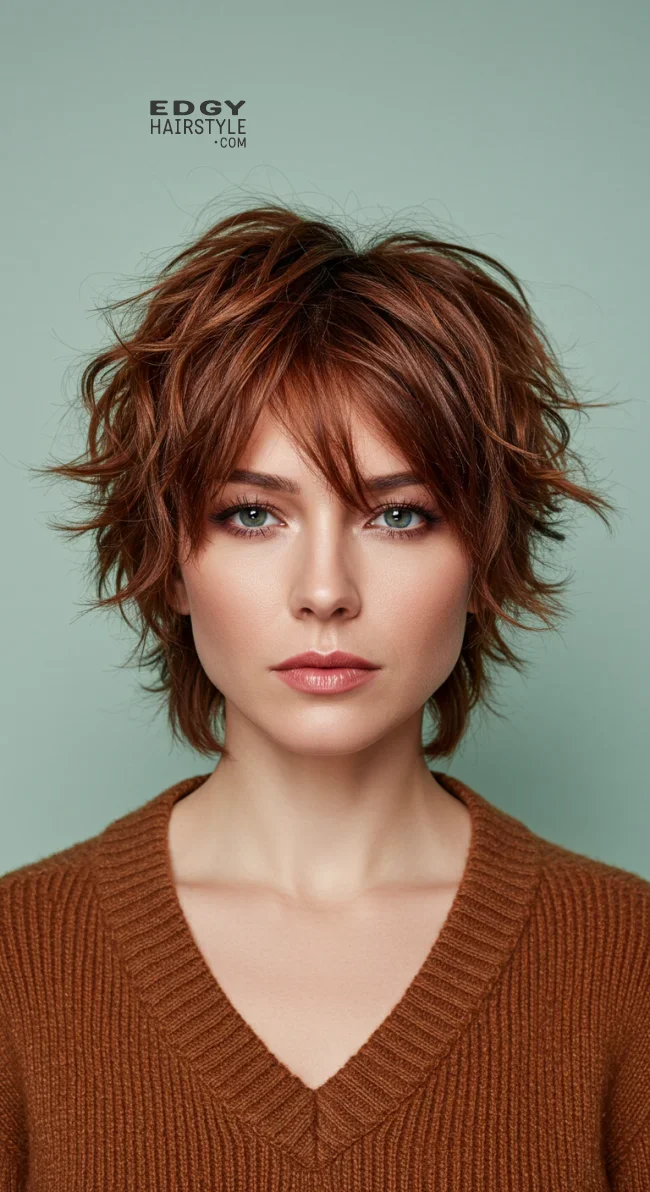 9. Textured Shag Cut | 10 Ritzy Female Looks With Short Haircuts For Oval Faces
